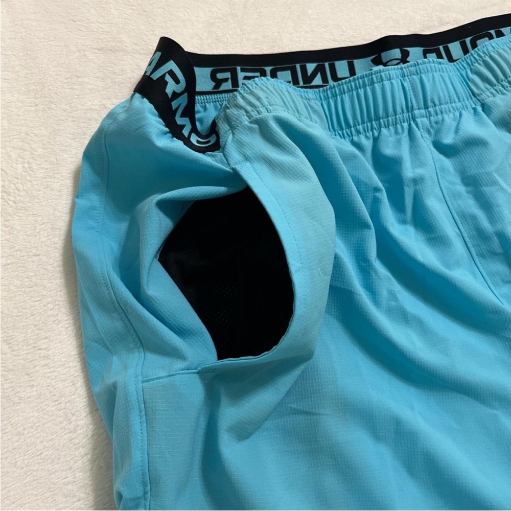 Under Armour Men's Light Blue Athletic Shorts - Picture 7 of 7
